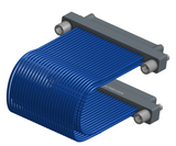 NM-2J5-051-PP1-JJAA - Nano-miniature D-shaped I/O jumper cable with 2 rows and 51 contacts and four turning jackscrews (2 per connector).