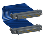 NM-2J5-051-PP1-JJAA - Nano-miniature D-shaped I/O jumper cable with 2 rows and 51 contacts and four turning jackscrews (2 per connector).