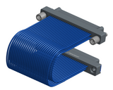 NM-2J5-051-PP1-JPAA - Nano-miniature D-shaped I/O jumper cable with 2 rows and 51 contacts and two turning jackscrews on one plug and two threaded holes on the other plug.