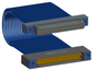 NM-2J4-051-PS1-TTAA - Nano-miniature D-shaped I/O jumper cable with 2 rows and 51 contacts and four threaded holes (2 per connector).