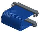 NM-2J5-065-PP1-JPAA - Nano-miniature D-shaped I/O jumper cable with 2 rows and 65 contacts and two turning jackscrews on one plug and two threaded holes on the other plug.