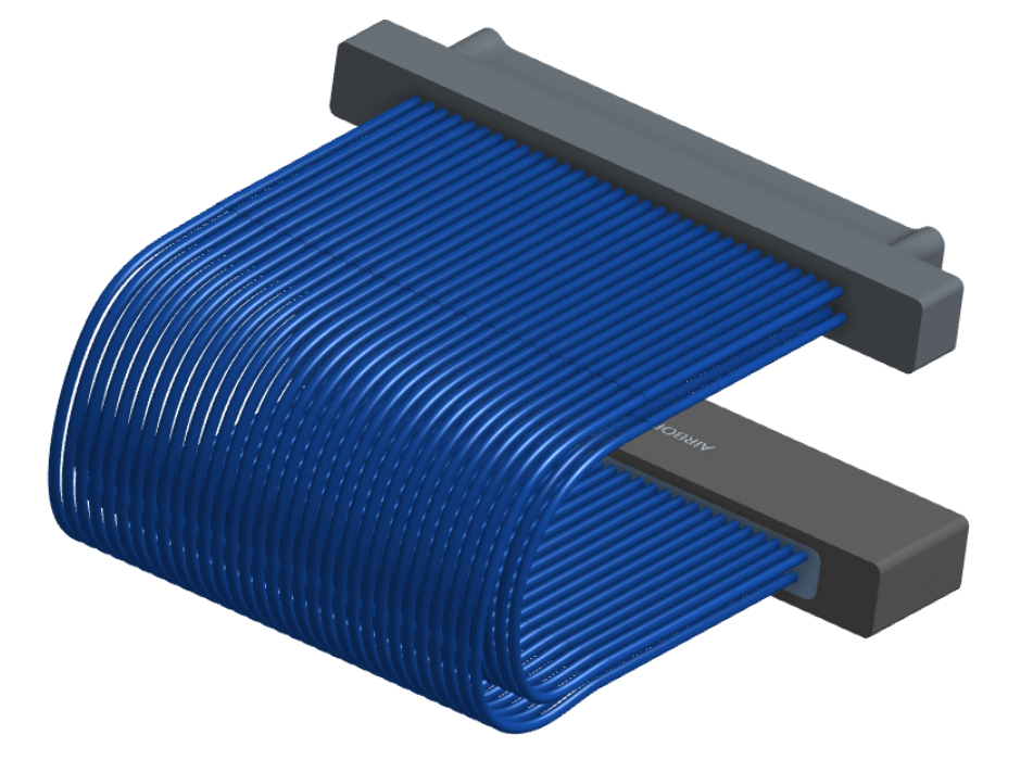 NM-2J5-065-PS1-00AA - Nano-miniature D-shaped I/O jumper cable with 2 rows and 65 contacts and no attachment hardware.