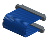 NM-2J5-069-PP1-00AA - Nano-miniature D-shaped I/O jumper cable with 2 rows and 69 contacts and no attachment hardware.