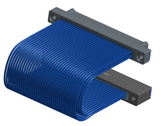 NM-2J5-069-PS1-TTAA - Nano-miniature D-shaped I/O jumper cable with 2 rows and 69 contacts and four threaded holes (2 per connector).