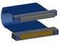 NM-2J4-069-PS1-TTAA - Nano-miniature D-shaped I/O jumper cable with 2 rows and 69 contacts and four threaded holes (2 per connector).
