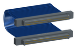 NM-2J5-085-PP1-00AA - Nano-miniature D-shaped I/O jumper cable with 2 rows and 85 contacts and no attachment hardware.