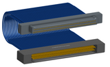 NM-2J5-085-PS1-00AA - Nano-miniature D-shaped I/O jumper cable with 2 rows and 85 contacts and no attachment hardware.