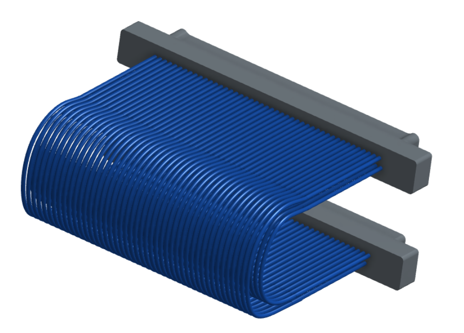 NM-2J5-091-PP1-00AA - Nano-miniature D-shaped I/O jumper cable with 2 rows and 91 contacts and no attachment hardware.