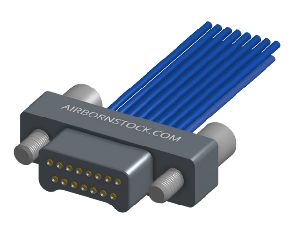 NM-212-015-161-JCAA - Nano-miniature D-shaped I/O connector, 2 rows of 15 contacts, and turning jackscrew attachment hardware. (Plug)