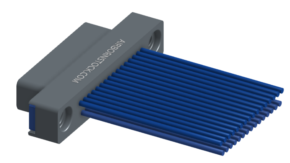 NM-215-031-161-THAA - Nano-miniature D-shaped I/O connector, 2 rows of 31 contacts, and threaded holes for attachment hardware. (Plug)