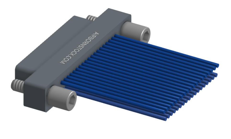 NM-213-037-161-JCAA - Nano-miniature D-shaped I/O connector, 2 rows of 37 contacts, and turning jackscrew attachment hardware. (Plug)