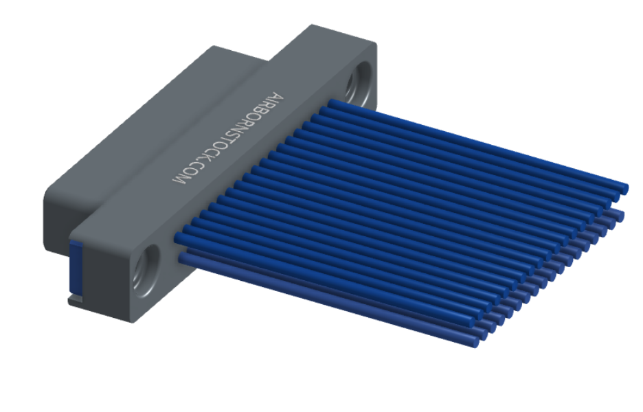NM-212-037-161-THAA - Nano-miniature D-shaped I/O connector, 2 rows of 37 contacts, and threaded holes for attachment hardware. (Plug)