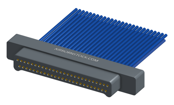 NM-212-051-161-00AA - Nano-miniature D-shaped I/O connector, 2 rows of 51 contacts, and no hardware. (Plug)