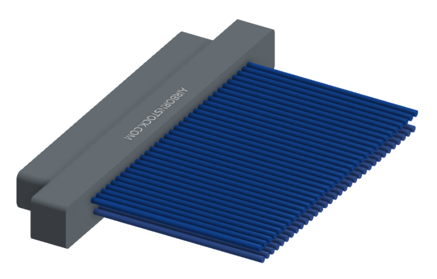 NM-212-065-161-00AA - Nano-miniature D-shaped I/O connector, 2 rows of 65 contacts, and no hardware. (Plug)