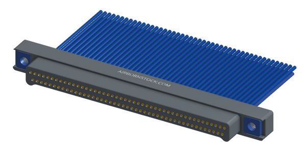 NM-212-091-161-THAA - Nano-miniature D-shaped I/O connector, 2 rows of 91 contacts, and threaded holes for attachment hardware. (Plug)