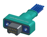 NM-252-009-161-THAA - Nano-miniature D-shaped I/O connector with a factory installed backshell, 2 rows of 9 contacts, and threaded holes for attachment hardware. (PLug)