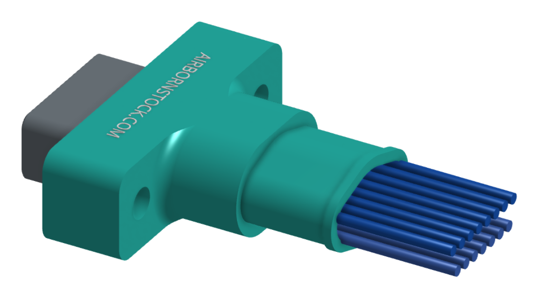 NM-252-015-161-THAA - Nano-miniature D-shaped I/O connector with a factory installed backshell, 2 rows of 15 contacts, and threaded holes for attachment hardware. (PLug)