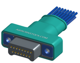 NM-252-015-161-THAA - Nano-miniature D-shaped I/O connector with a factory installed backshell, 2 rows of 15 contacts, and threaded holes for attachment hardware. (PLug)