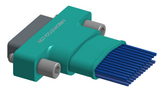 NM-253-025-161-JCAA - Nano-miniature D-shaped I/O connector with a factory installed backshell, 2 rows of 25 contacts, and turning jackscrew attachment hardware. (Plug)