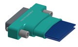 NM-255-031-161-JCAA - Nano-miniature D-shaped I/O connector with a factory installed backshell, 2 rows of 31 contacts, and turning jackscrew attachment hardware. (Plug)