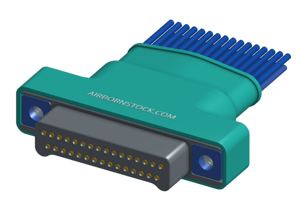 NM-253-031-161-THAA - Nano-miniature D-shaped I/O connector with a factory installed backshell, 2 rows of 31 contacts, and threaded holes for attachment hardware. (PLug)