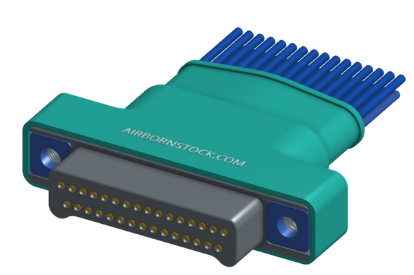 NM-253-031-161-THAA - Nano-miniature D-shaped I/O connector with a factory installed backshell, 2 rows of 31 contacts, and threaded holes for attachment hardware. (PLug)