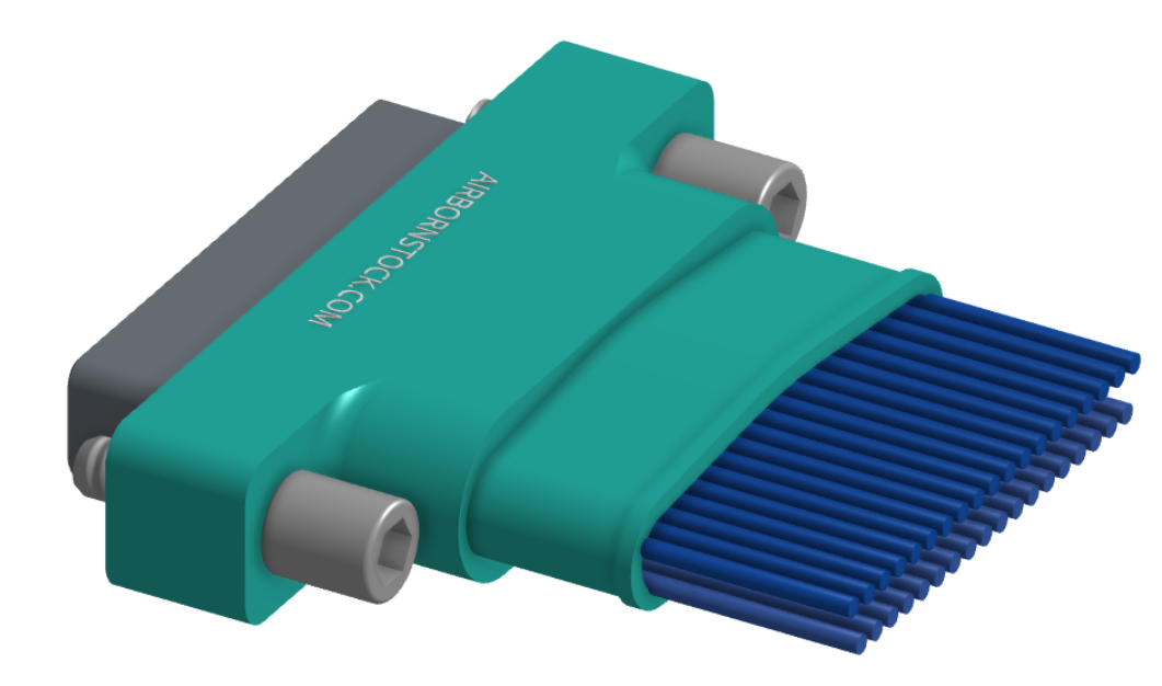 NM-252-037-161-JCAA - Nano-miniature D-shaped I/O connector with a factory installed backshell, 2 rows of 37 contacts, and turning jackscrew attachment hardware. (Plug)