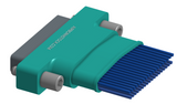 NM-252-037-161-JCAA - Nano-miniature D-shaped I/O connector with a factory installed backshell, 2 rows of 37 contacts, and turning jackscrew attachment hardware. (Plug)