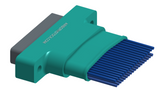 NM-252-037-161-THAA - Nano-miniature D-shaped I/O connector with a factory installed backshell, 2 rows of 37 contacts, and threaded holes for attachment hardware. (PLug)
