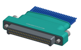 NM-252-051-161-JCAA - Nano-miniature D-shaped I/O connector with a factory installed backshell, 2 rows of 51 contacts, and turning jackscrew attachment hardware. (Plug)