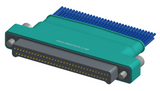 NM-252-065-161-JCAA - Nano-miniature D-shaped I/O connector with a factory installed backshell, 2 rows of 65 contacts, and turning jackscrew attachment hardware. (Plug)