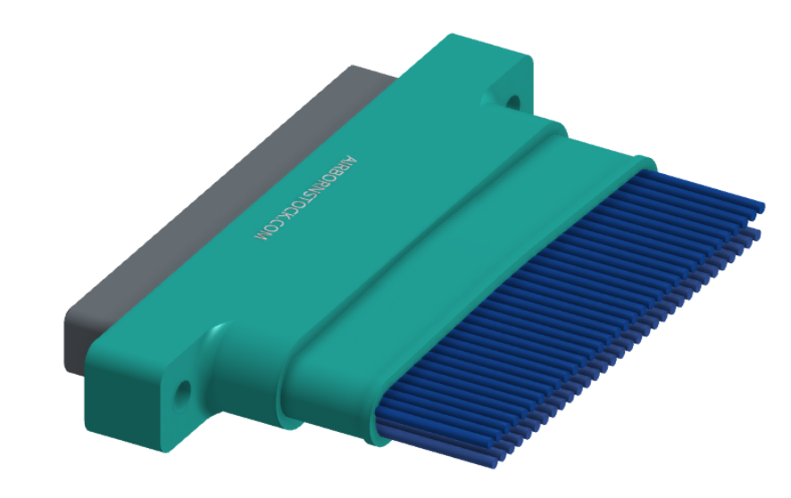NM-252-065-161-THAA - Nano-miniature D-shaped I/O connector with a factory installed backshell, 2 rows of 65 contacts, and threaded holes for attachment hardware. (PLug)
