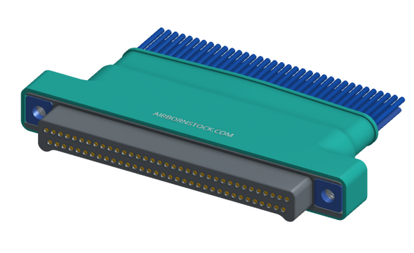 NM-252-069-161-THAA - Nano-miniature D-shaped I/O connector with a factory installed backshell, 2 rows of 69 contacts, and threaded holes for attachment hardware. (PLug)