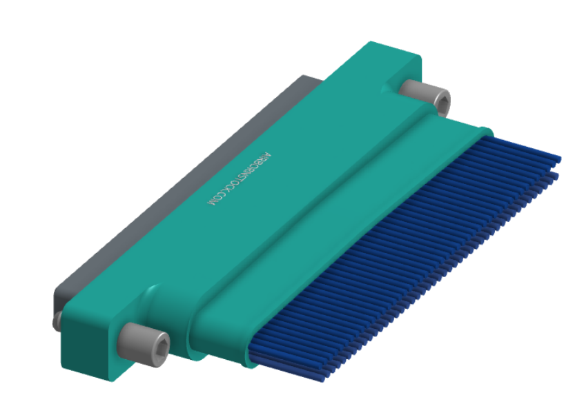 NM-252-091-161-JCAA - Nano-miniature D-shaped I/O connector with a factory installed backshell, 2 rows of 91 contacts, and turning jackscrew attachment hardware. (Plug)