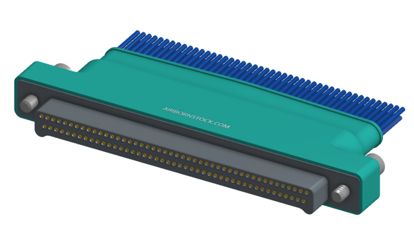 NM-252-091-161-JCAA - Nano-miniature D-shaped I/O connector with a factory installed backshell, 2 rows of 91 contacts, and turning jackscrew attachment hardware. (Plug)