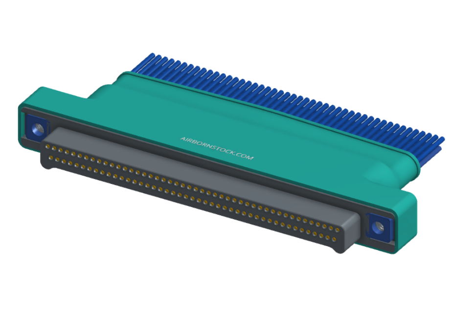 NM-252-091-161-THAA - Nano-miniature D-shaped I/O connector with a factory installed backshell, 2 rows of 91 contacts, and threaded holes for attachment hardware. (PLug)
