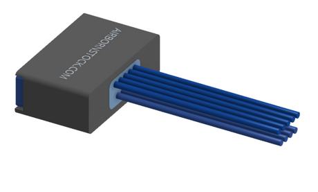 NM-222-009-261-THAA - Nano-miniature D-shaped I/O connector, 2 rows of 9 contacts, and threaded holes for attachment hardware. (Receptacle)