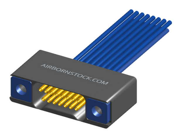 NM-225-015-261-THAA - Nano-miniature D-shaped I/O connector, 2 rows of 15 contacts, and threaded holes for attachment hardware. (Receptacle)