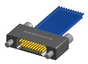 NM-223-021-261-JCAA - Nano-miniature D-shaped I/O connector, 2 rows of 21 contacts, and turning jackscrew attachment hardware.