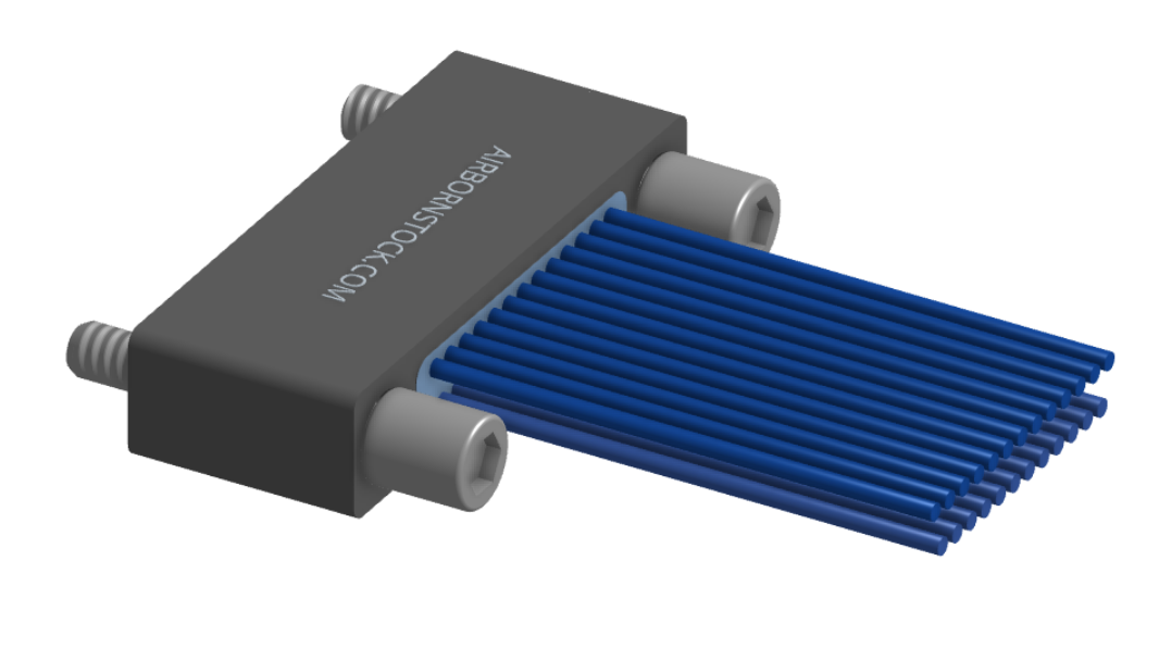 NM-224-025-261-JCAA - Nano-miniature D-shaped I/O connector, 2 rows of 25 contacts, and turning jackscrew attachment hardware.