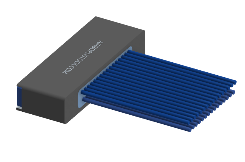 NM-225-031-261-THAA - Nano-miniature D-shaped I/O connector, 2 rows of 31 contacts, and threaded holes for attachment hardware. (Receptacle)