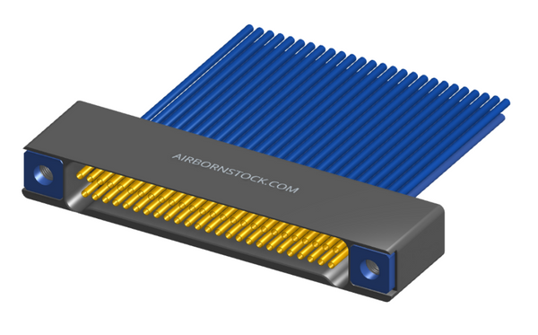 NM-225-051-261-THAA - Nano-miniature D-shaped I/O connector, 2 rows of 51 contacts, and threaded holes for attachment hardware. (Receptacle)