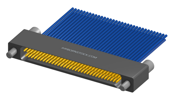 NM-222-065-261-JCAA - Nano-miniature D-shaped I/O connector, 2 rows of 65 contacts, and turning jackscrew attachment hardware.