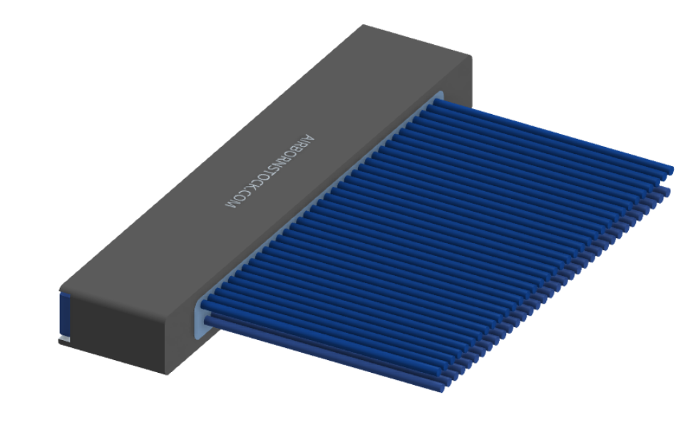 NM-223-069-261-THAA - Nano-miniature D-shaped I/O connector, 2 rows of 69 contacts, and threaded holes for attachment hardware. (Receptacle)