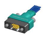 NM-262-009-261-JCAA - Nano-miniature D-shaped I/O connector, 2 rows of 9 contacts, and turning jackscrew attachment hardware.