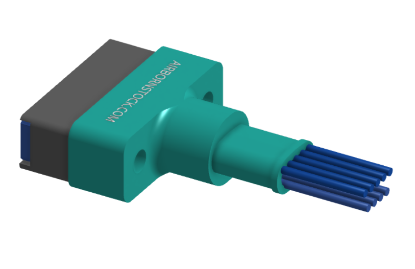 NM-262-009-261-THAA - Nano-miniature D-shaped I/O connector, 2 rows of 9 contacts, and threaded holes for attachment hardware. (Receptacle)