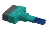NM-262-009-261-THAA - Nano-miniature D-shaped I/O connector, 2 rows of 9 contacts, and threaded holes for attachment hardware. (Receptacle)