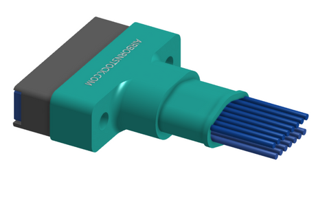 NM-262-015-261-THAA - Nano-miniature D-shaped I/O connector, 2 rows of 15 contacts, and threaded holes for attachment hardware. (Receptacle)