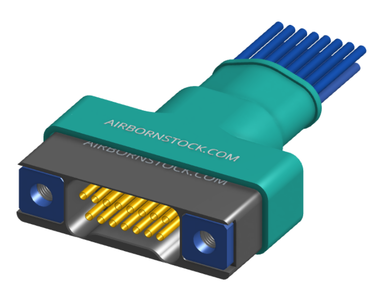 NM-263-015-261-THAA - Nano-miniature D-shaped I/O connector, 2 rows of 15 contacts, and threaded holes for attachment hardware. (Receptacle)