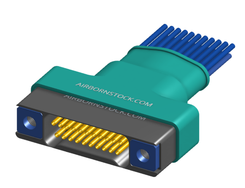 NM-263-021-261-THAA - Nano-miniature D-shaped I/O connector, 2 rows of 21 contacts, and threaded holes for attachment hardware. (Receptacle)